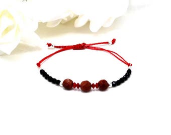 Sun and coral stone bracelet