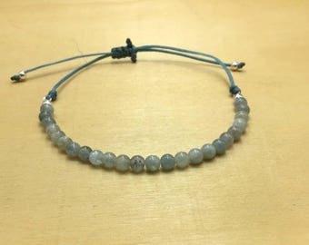 Bracelet en perles d'aigue-marine