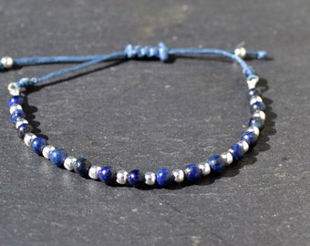 Lapis lazuli bracelet and solid silver.