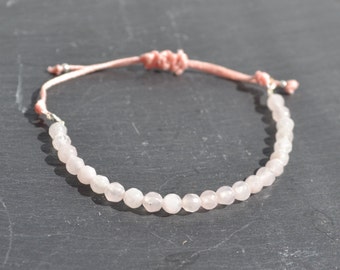 Beaded bracelet rose quartz