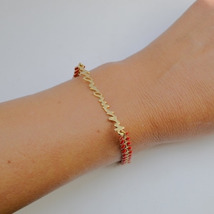 pulsera hermanas, pulsera amistad, pulsera esmalte, pulsera hojas rojo, regalo hermanas,