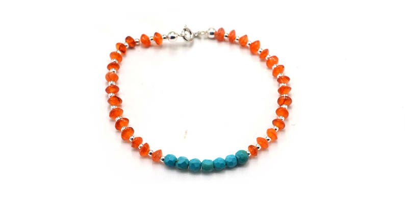 Carneola and Turquoise Bracelet