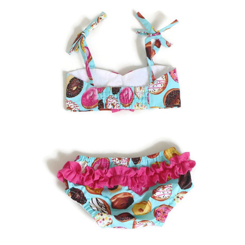 Baby Girl Swimsuit Donuts Baby Bathing Suit Toddler Etsy