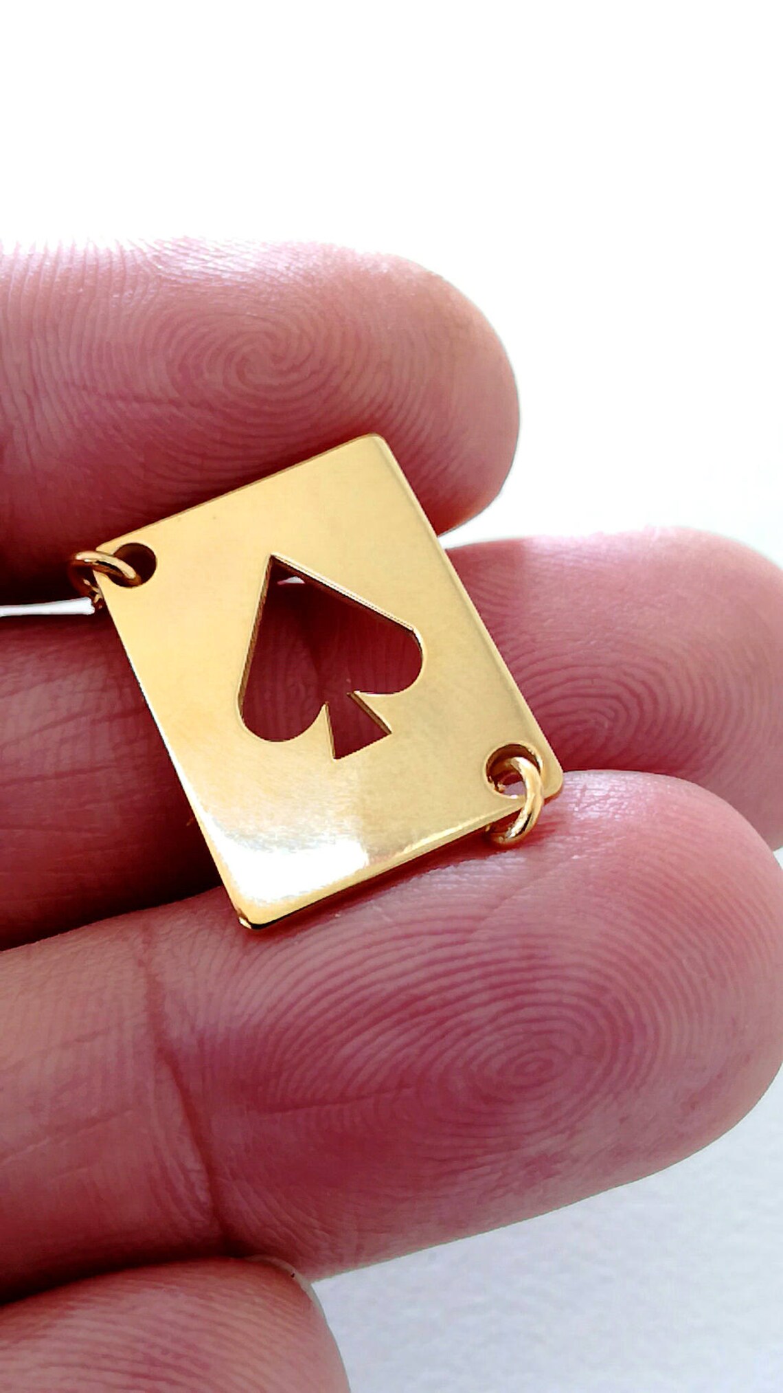 Gold Poker Bracelet, 18k Poker Chain Bracelet, Gold Poker Bracelet