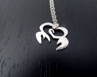 Krebs Sternzeichen Halskette | Geburtsschild Halskette | Krebs Zeichen Symbol |925 Sterling Silber Krebs | Krebs Astrologie Charm