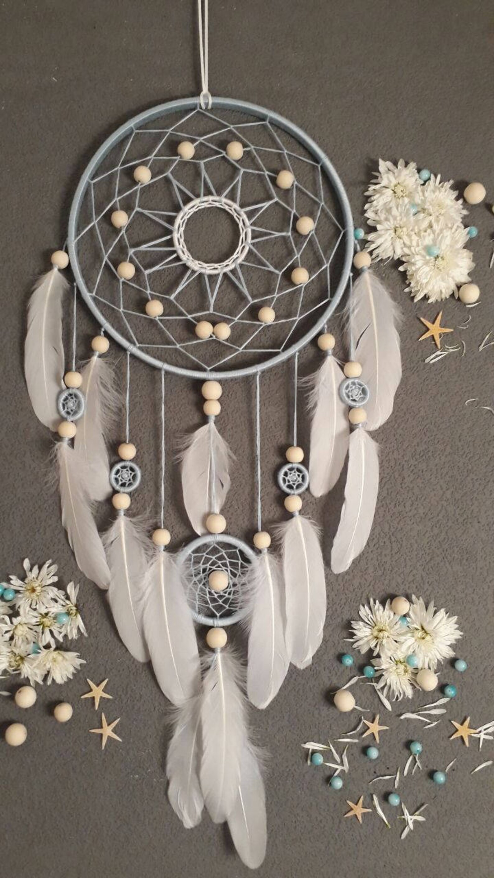 Blue dream catcher Large dreamcatcher Wedding dreamcatchers Etsy