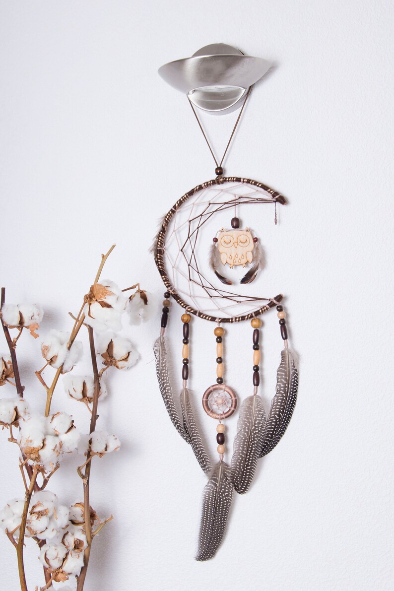 Dream Catcher Nursery decor Baby Mobile Dreamcatcher woodland Etsy