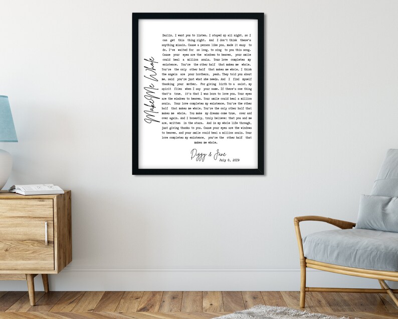 Wedding Gift Wedding Song Print Anniversary Gift Wedding Song Framed Print Custom Wedding Gifts First Dance Print Framed Print