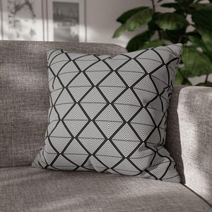 Geometric Pillowcase, Modern Home Decor, Minimalist Accent, Homeowners Gift, Textured Cushion Cover, Cozy Living Room Art-Deco Pillow Cover