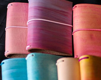 Sugar-Crush Pastel Hand-dyed Microdori™ Traveller's Notebooks with A7 insert