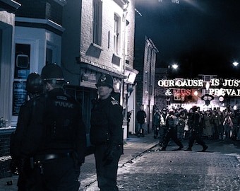 Lewes Bonfire Society Print: 'Police & The Cliffe' (Digital Print)