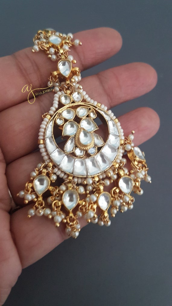 Sabyasachi Tikka, Sabyasachi Jewelry, Maang Tikka, Pachi Kundan