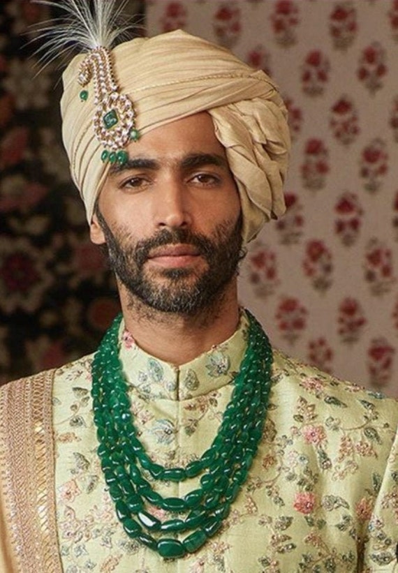 Indian Jewelry Rani Haar Mala Unisex Black Grey Beads Sabyasachi