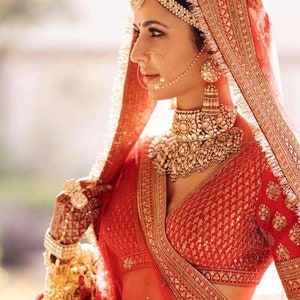 Indian nose ring nath, studs, hoops gold plated sabyasachi Adaa Jewels Pakistani designer bridal jewelry handmade personalised Jewels big