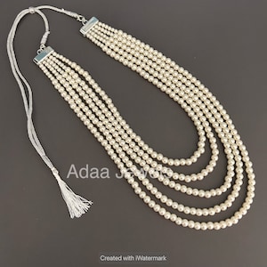 Indian Jewelry, groom necklace, Rani haar, pearl mala, unisex, sabyasachi men,  groom jewellery, haar, pakistani jewellery, Adaa Jewels