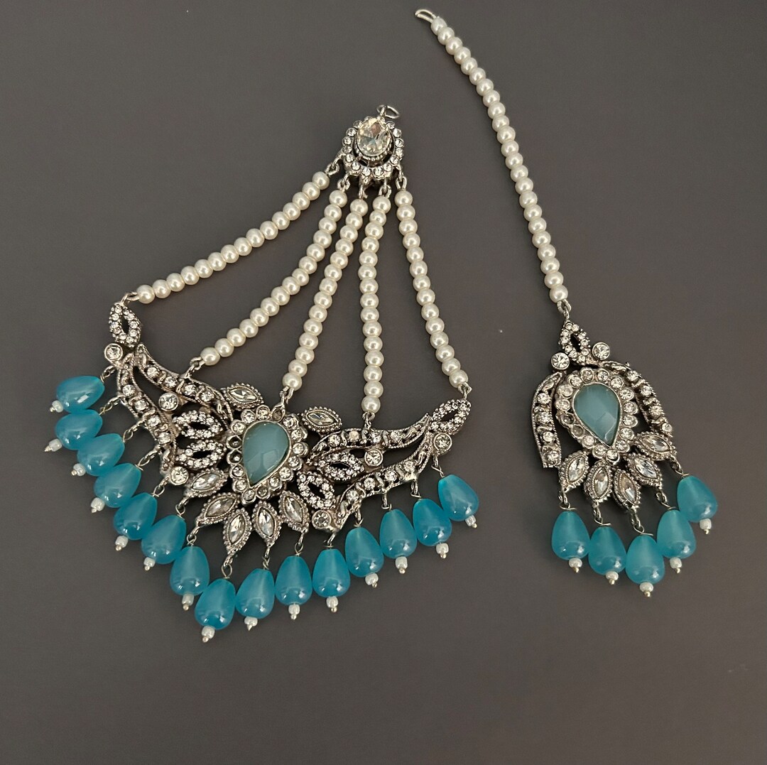 Indian Jewellery, Jhumar Tika Set, Head Jewellery, Tikka, Indian