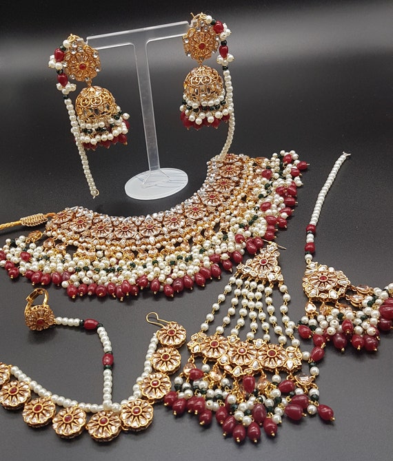 Sabyasachi jewelry set Indian jewelry kundan necklace hyderabadi jewellery jadau navratan Adaa Jewels Pakistani bridal jewelry set