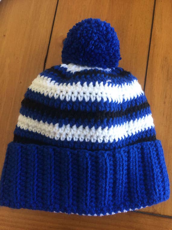 Tampa Bay Lightning Inspired Hat, Handmade NHL Hockey Team Gift