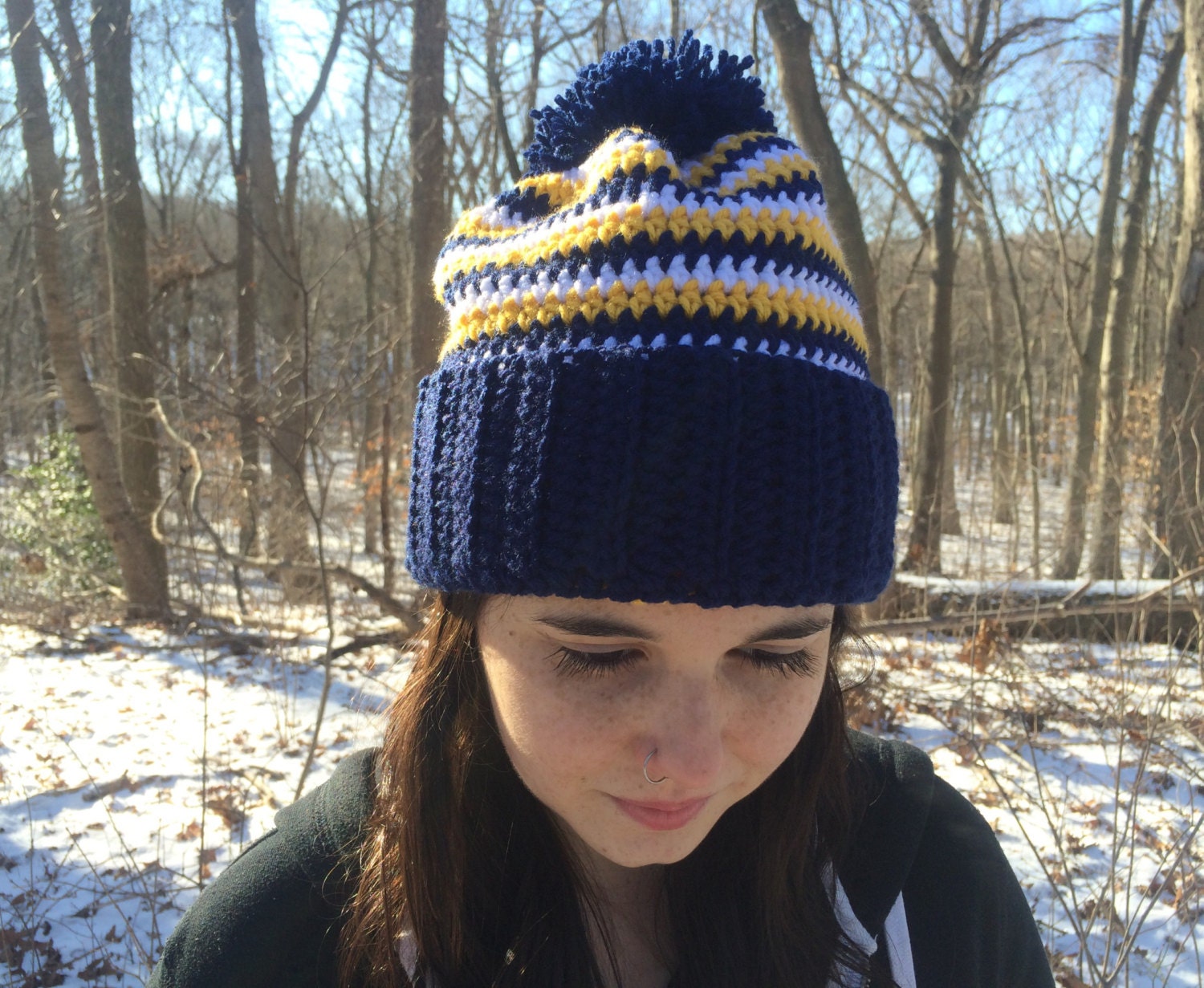 Buffalo Sabres Inspired Hat Handmade 