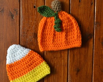 candy corn baby hat