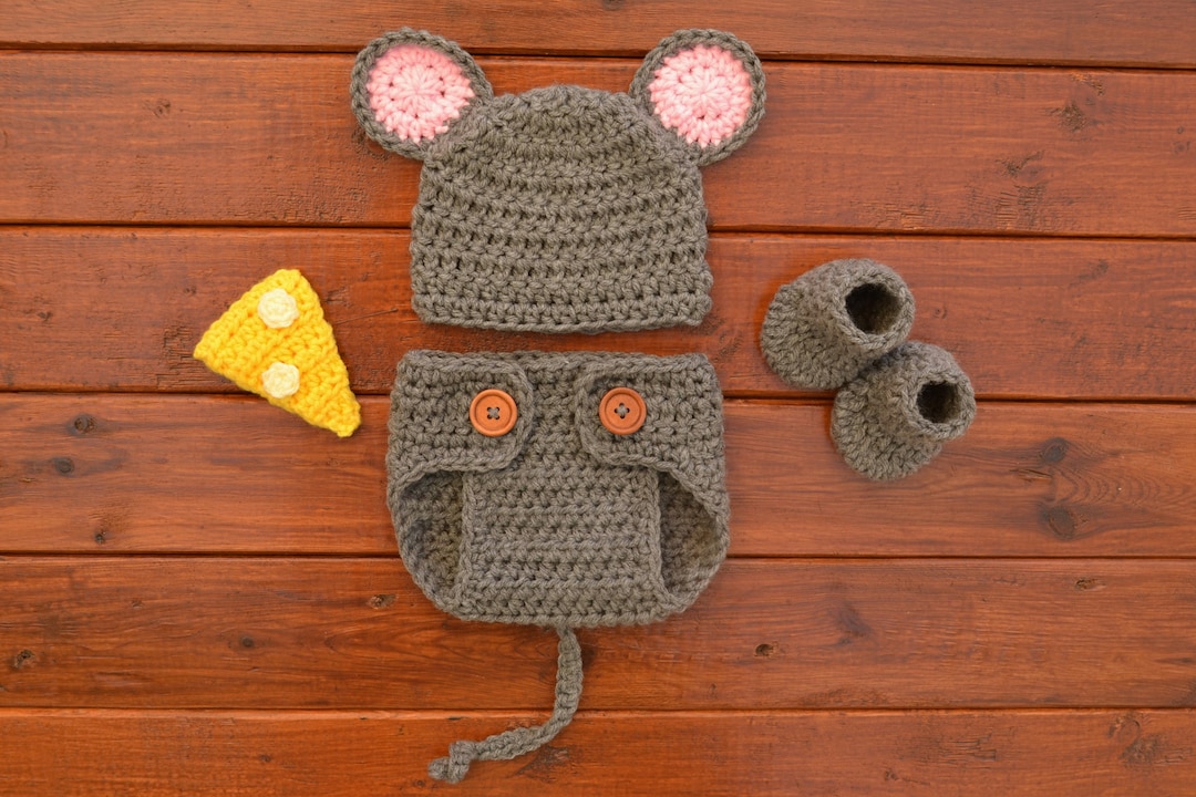 Mouse Baby Outfit Crochet Baby Mouse Costume Newborn Mouse Set Baby