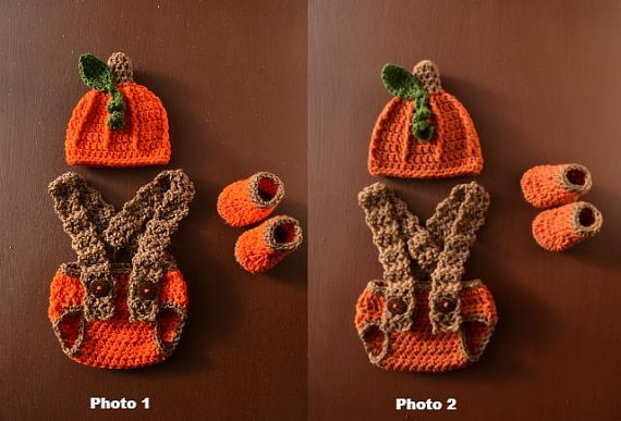 crochet baby pumpkin costume