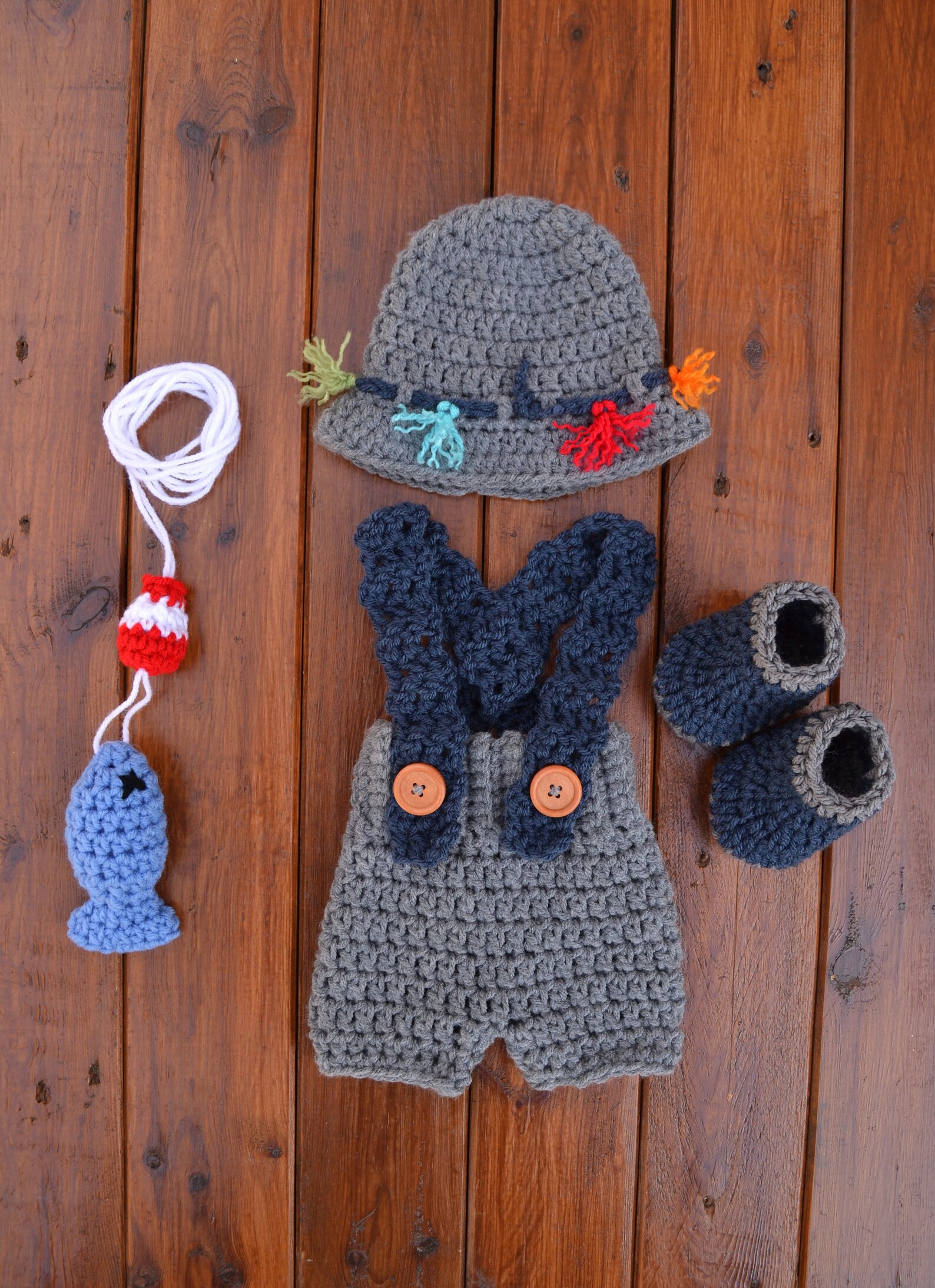 Baby Fishing Outfit Newborn Boy Fishing Outfit Crochet Fishing Etsy