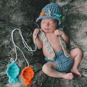 Baby Fishing Outfit Newborn Fishing Outfit Baby Fisherman Outfit