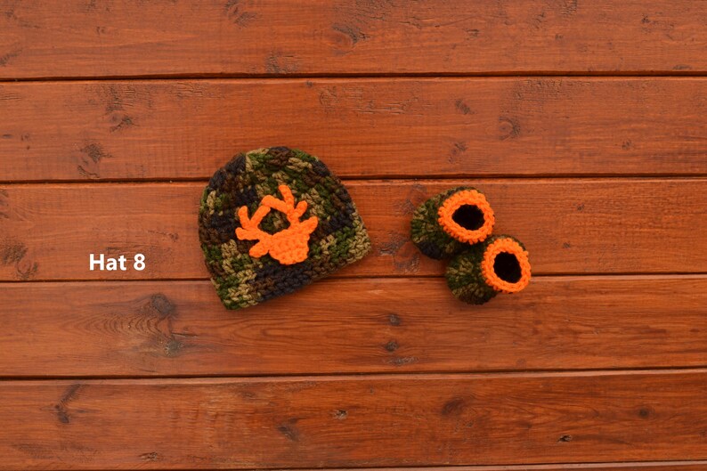 Newborn Camo Beanie, Baby Hunting Hat, Infant Hunter, Preemie Photography image 4
