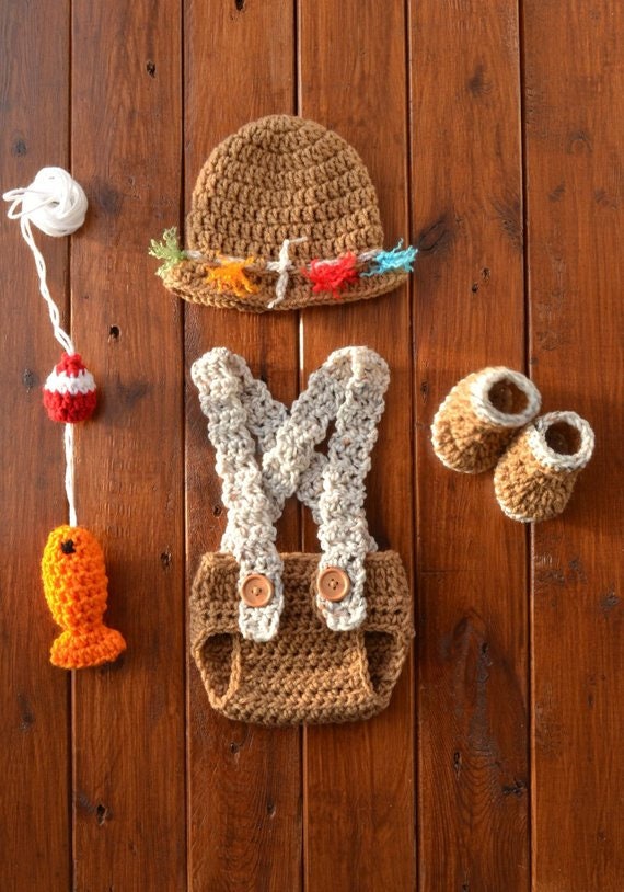 free crochet baby fisherman outfit pattern