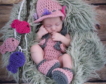 Baby Fishing Outfit Girl Newborn Girl Fishing Outfit Baby Girl Fishing Outfit Newborn Photo Outfit Girl Fishing Hat Photo Prop Outfit