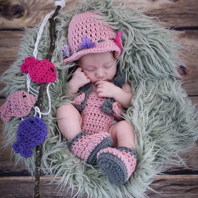 Newborn Fishing Outfit Baby Fishing Outfit Crochet Fishing Outfit