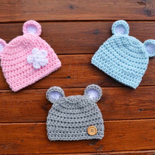 Baby Bear Hat Baby Boy Hats Newborn Crochet Baby Hat Baby Hat Girl Crochet Bear Hat Newborn Bear Hat Newborn Photo Prop Baby Boy Beanie