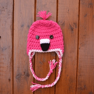 Baby Flamingo Hat, Newborn Flamingo Hat, Baby Girl Flamingo Hat, Crochet Flamingo Hat, Flamingo Baby Hat, Flamingo Hat, Halloween Baby Hat