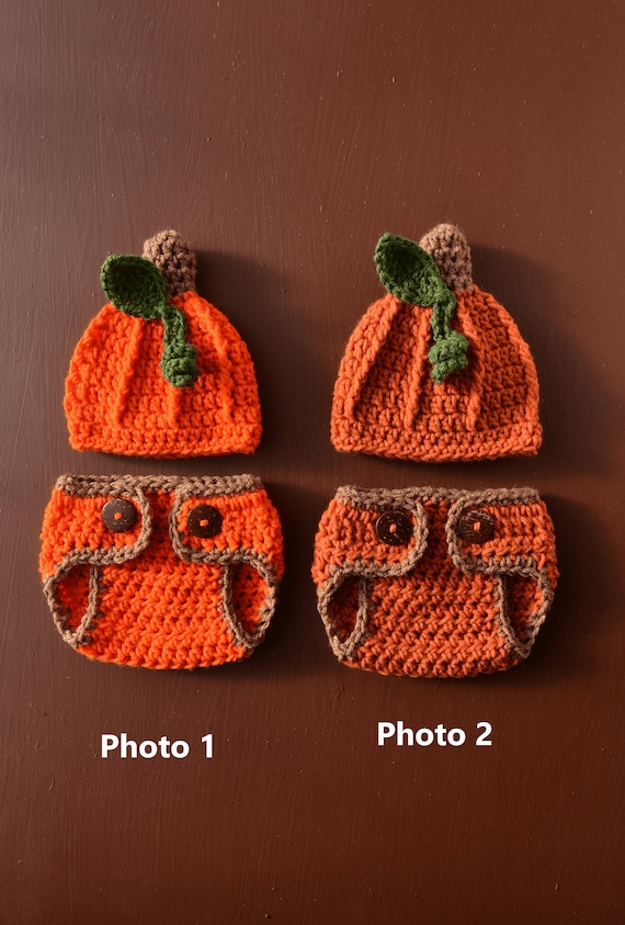 Baby Pumpkin Outfit, Pumpkin Outfit for Newborn, Crochet Pumpkin