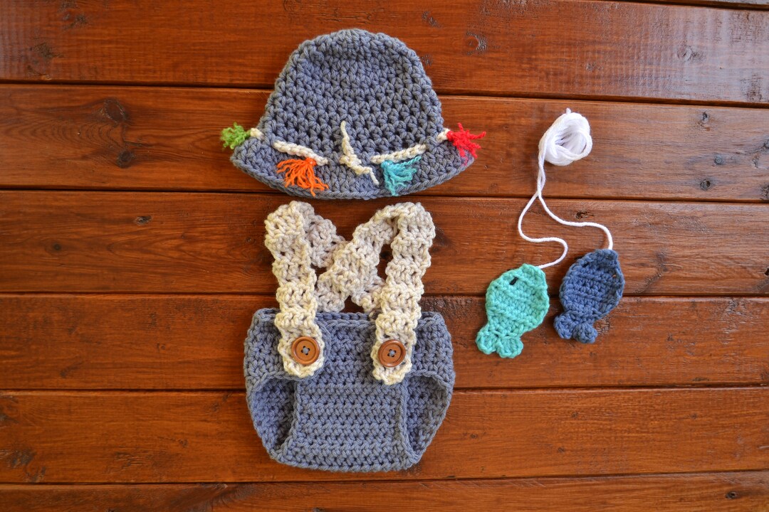 Newborn Fishing Outfit Baby Boy Fishing Outfit Baby Fisherman Outfit