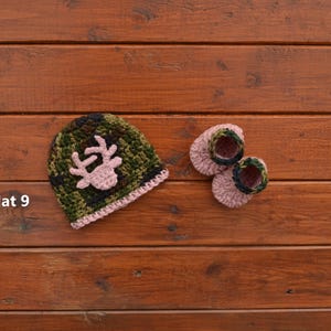 Newborn Camo Beanie, Baby Hunting Hat, Infant Hunter, Preemie Photography image 5