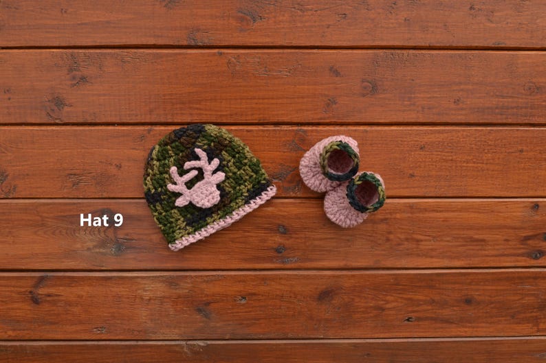 Newborn Camo Beanie, Baby Hunting Hat, Infant Hunter, Preemie Photography image 5