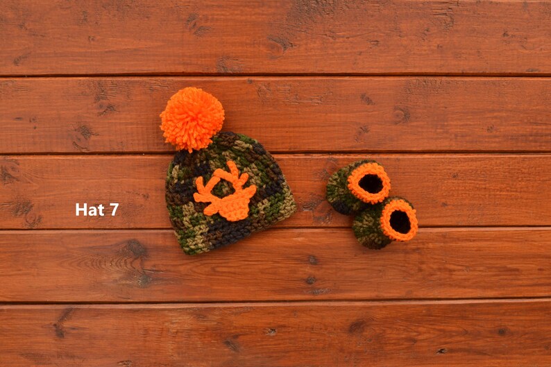 Newborn Camo Beanie, Baby Hunting Hat, Infant Hunter, Preemie Photography image 3