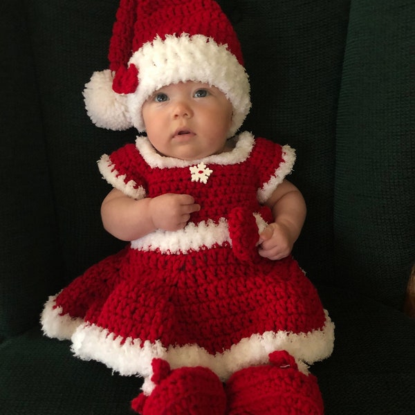 Baby Christmas Dress Etsy