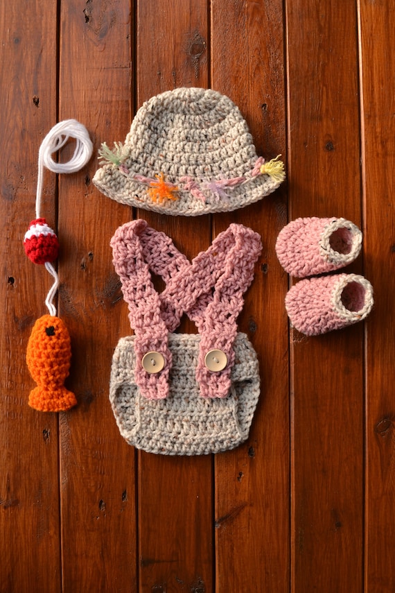 crochet baby fishing outfit pattern