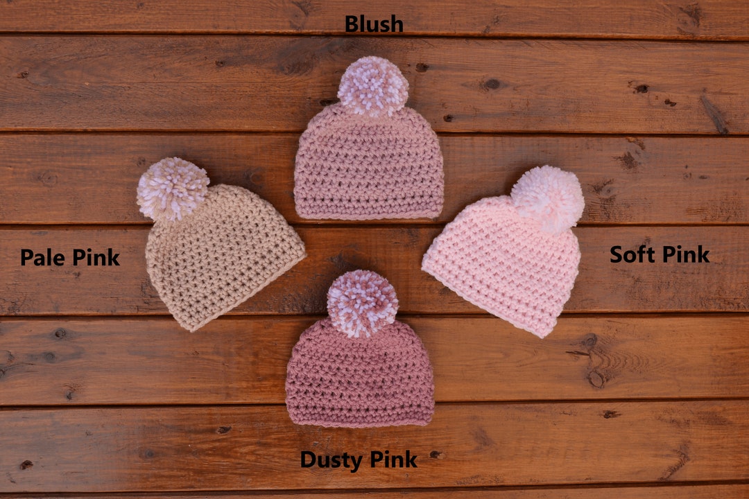 Baby Pom Pom Hat Crochet Baby Hat With Pom Pom Baby Hat Newborn Pom Pom