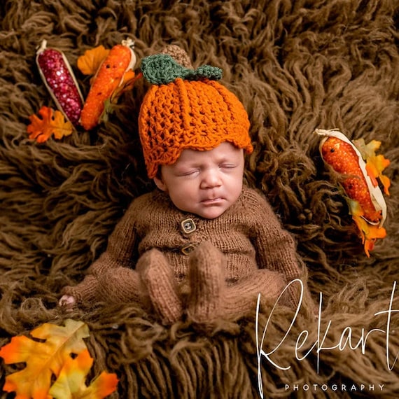 Baby Pumpkin Beanie Newborn Pumpkin Hat Baby Pumpkin Hat Boy Girl