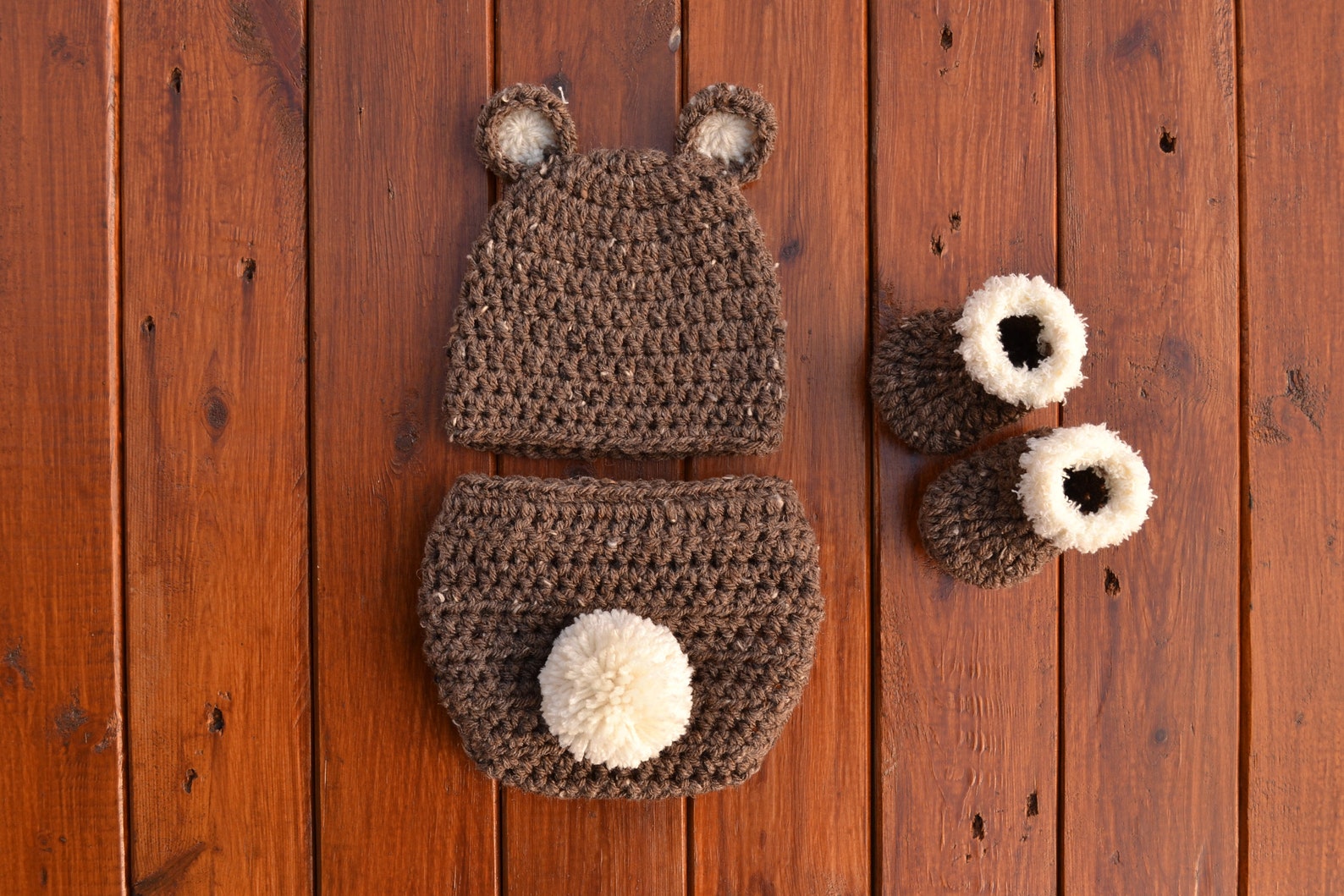 Blended Stuff Dress For New Born Baby Boy In Cute Bear Design