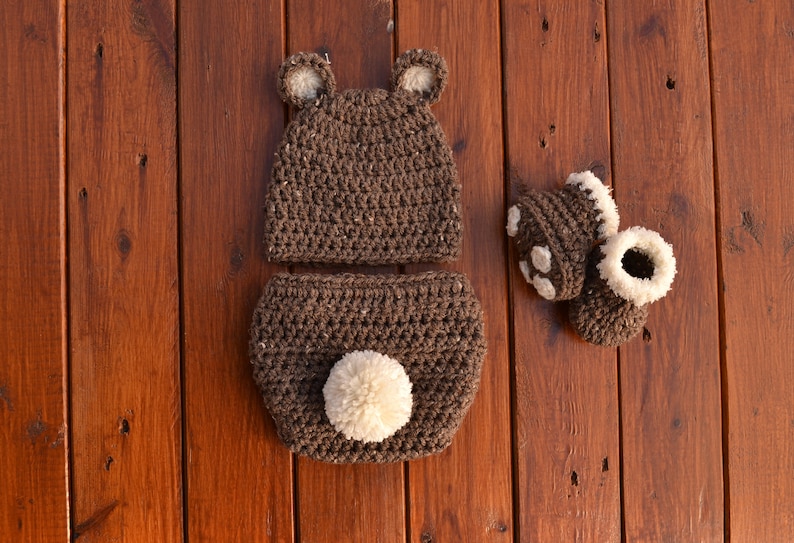 Baby Bear Outfit Newborn Bear Outfit Newborn Boy Photo Outfit Etsy