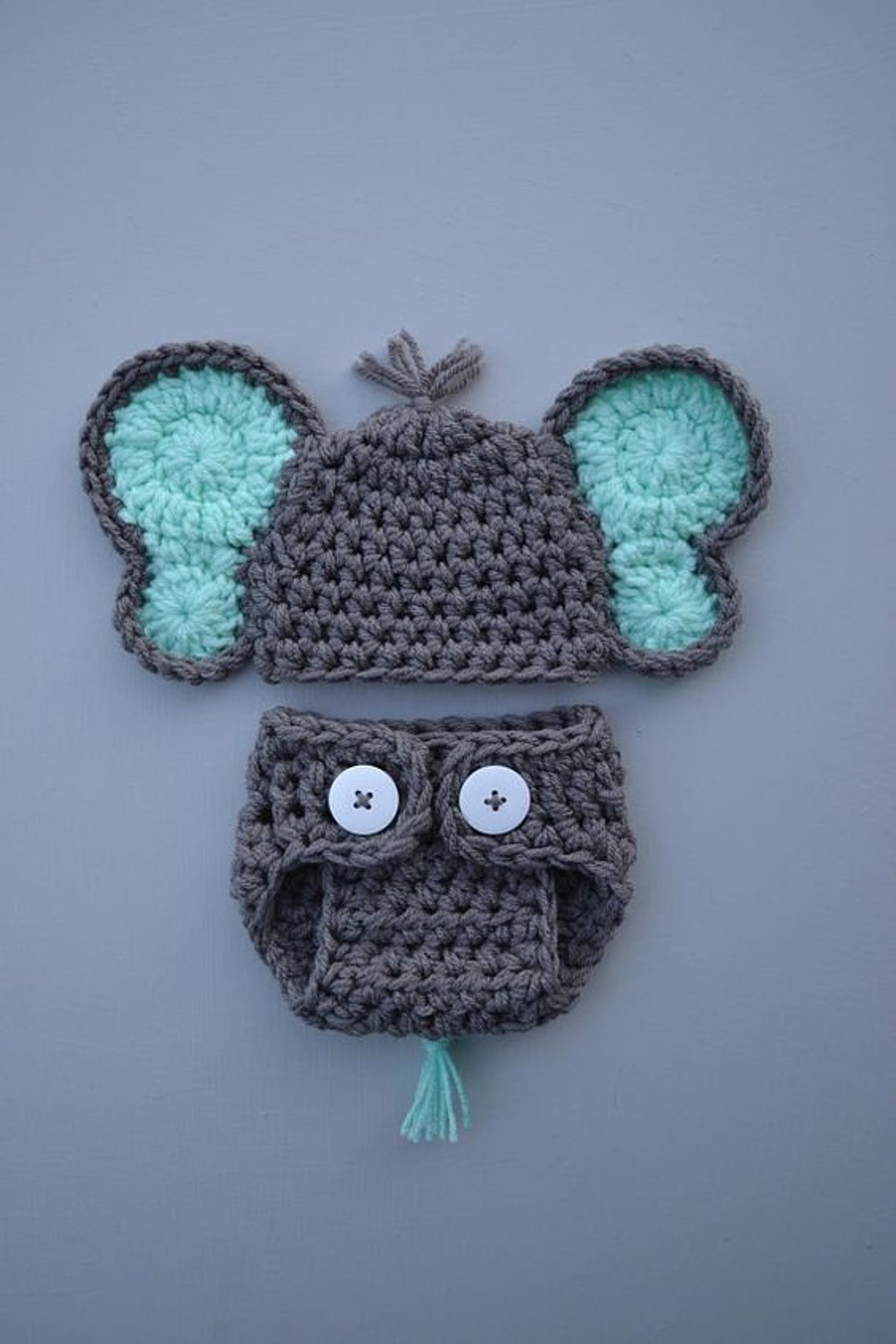 Crochet Elephant Outfit Elephant Baby Outfit Newborn Boy Photo Etsy