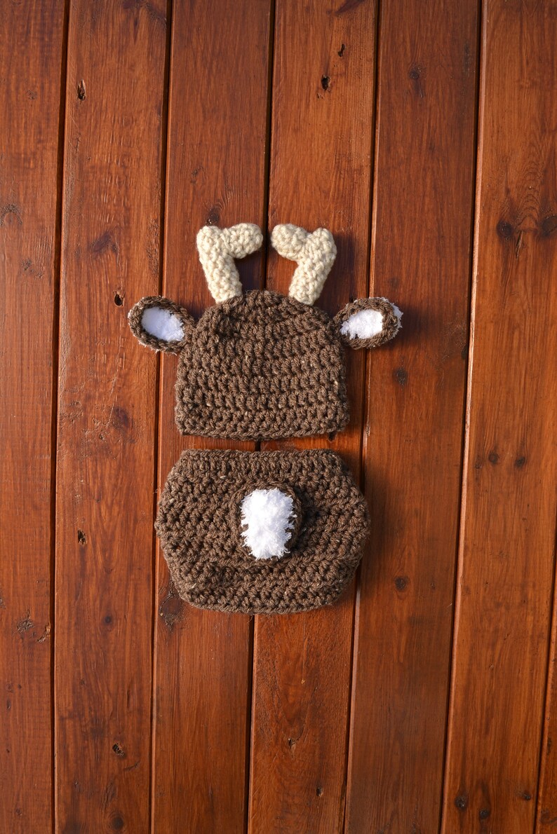 newborn crochet deer outfit pattern