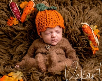 Baby Pumpkin Hat Newborn Pumpkin Beanie Pumpkin Patch Hat Newborn Photo Prop Halloween Hat Halloween Pumpkin Pumpkin Crochet Hat