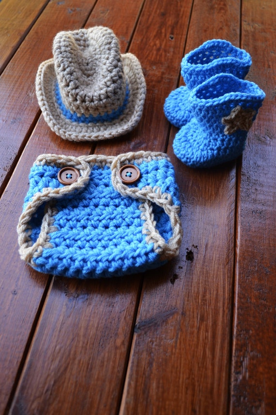 Crochet baby store cowboy outfit