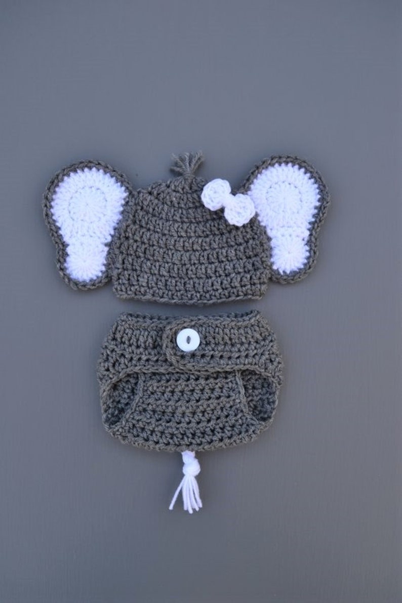 Baby Elephant Outfit Newborn Elephant Elephant Crochet Outfit Etsy